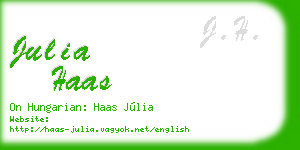 julia haas business card